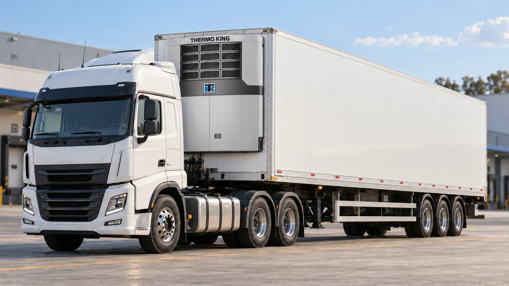 Semirremolque refrigerado diseñado para transportar alimentos refrigerados y congelados en recorridos de larga distancia.